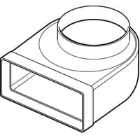 Bjning, 220x90mm til 150mm, hvid plast - Thermex