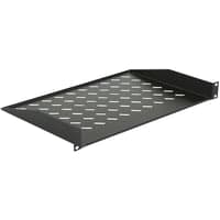 Lanview 19" 1U fast hylde 300 mm dybde sort