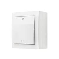 Simon X4 2-polet afbryder, 16 A, 250 V~, skruefiksering, hvid