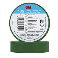 Isoleringstape, grn, 15 mm x 10 meter - 3M Temflex Vinyltape