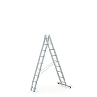 Zarges 2-delt kombistige, 2x9 trin, 4,0 meter