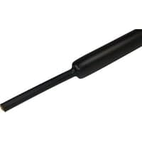 Krympeslange TV sort med lim, 6/2 mm, 1 meter