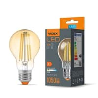E27 10W LED filament pre, A60, 1050lm, Amber glas, 360 lysspredning, 2200K