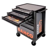 Bahco vrkstedsvogn, 26", 7 skuffer, 216 dele, sort