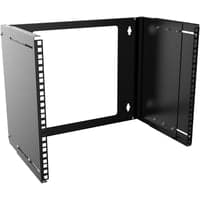 Lanview 19" 8U bent vgrack justerbar dybde sort