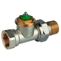 Honeywell Home radiatorventil, 3/4", DN20, lige MF/NP, messing krom