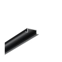 2 meter aluprofil GROOVE14.V2 BC3/Y - Sort anodiseret, indbygget LED skinne til montering