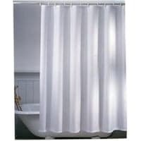 Unicolor badeforhng, anti-kalk, 120 x 220 cm, hvid
