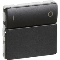 IHC Wireless, FUGA batteritryk med 2 tryk (1 tangent), 1 modul, koksgr - Lauritz Knudsen