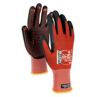 OX-ON Flexible Advanced 1901 arbejdshandsker med dotter, Rd/Sort, str. 9