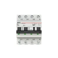 Kombiafbryder RCBO, 20A, 30mA, C karakteristik, 3P+N, 4M