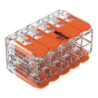Samlemuffe 10x0,2-4 mm transparent med orange pal, serie 221