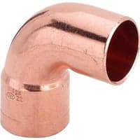 Lodde vinkel 90 m. nippel/muffe, 22 x 22 mm