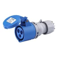 CEE forlngerled, 3P, 16A, 230V, H6, IP44, bl
