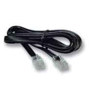 RJ12-RJ45 kabel, 3 meter, han/han, sort, 6P/6C-8P/6C - MicroConnect