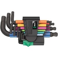 950/9 Hex-Plus Multicolour 2 vinkelnglest, metrisk, BlackLaser, 9 dele