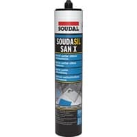 Sanitetssilikone fugemasse, 300 ml, lys gr - Soudal