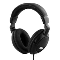 DELTACO, hovedtelefon med volumekontrol, 2,2m kabel, sort