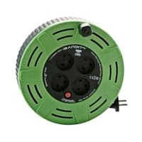 Kabeltromle U/J 12,5m 2x1,0 mm, 4 udtag - BANDIT