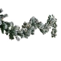 Nordic Winter Kunstig Granguirlande, 270 cm, med LED lys, med sne