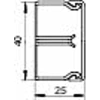 Kabelkanal WDK-N, 25 x 40 mm, hvid RAL 9010 - 2 meter