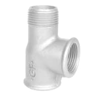 Tee galvaniseret, muffe/muffe/nippel, 1"