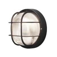 Konstsmide Mantova vglampe E27, sort plast, bredde 18,5 cm