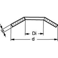 Tallerken fjederskive, 6,2 x 12,5 x 0,50 mm, DIN 2093