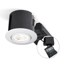 Nordtronic Quick Install G2 5-polet indbygningsspot, GU10, inden- og udendrs inkl. LED-pre (Nordtronic Long Life / CRI>90 FlickerFree / 5W / 340lm / 38 / 2700K / G / dmpbar