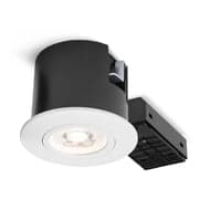 Nordtronic Quick Spot G2 indbygningsspot, GU10, 230V, LED (rund) inkl. LED-pre (Nordtronic / CRI>90 Value / 4,8W / 400lm / 36 / 3000K / G / dmpbar), hvid (mat)