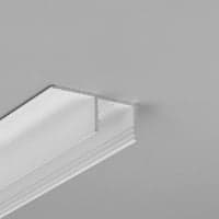 Aluprofil PLANE14 SIDE BC3, hvid lakeret, indspartling, LED skinne (2 meter)